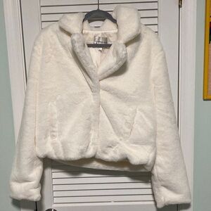 Madden Girl Cream Teddy Jacket